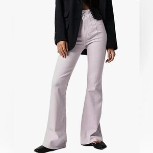 Free People Jayde Flare Lavender Jeans 28 High Rise Bell Bottoms Coastal Boho